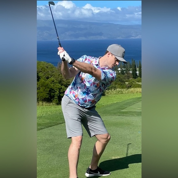 HOLSON GOLF CO. The MICHAEL Good Shirts for Bad Golfers Tropical Print Polo (M) - Picture 12 of 13